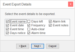 Events Export