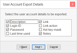 User Accounts Export